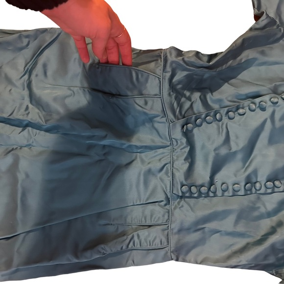 Vintage 50s Beaumelle Turquoise Midi Dress Size 14 - Picture 5 of 9